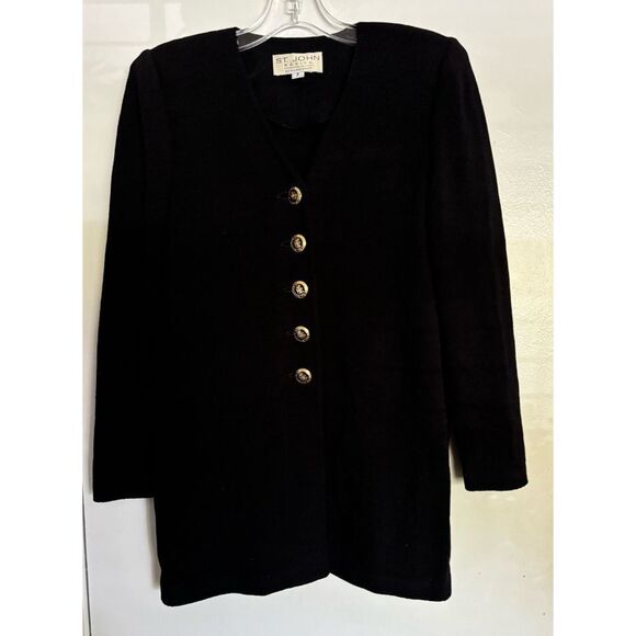 St.John By Marie Gray Made in USA
V-Neck Sweater in Black Size S Petite - Picture 4 of 8